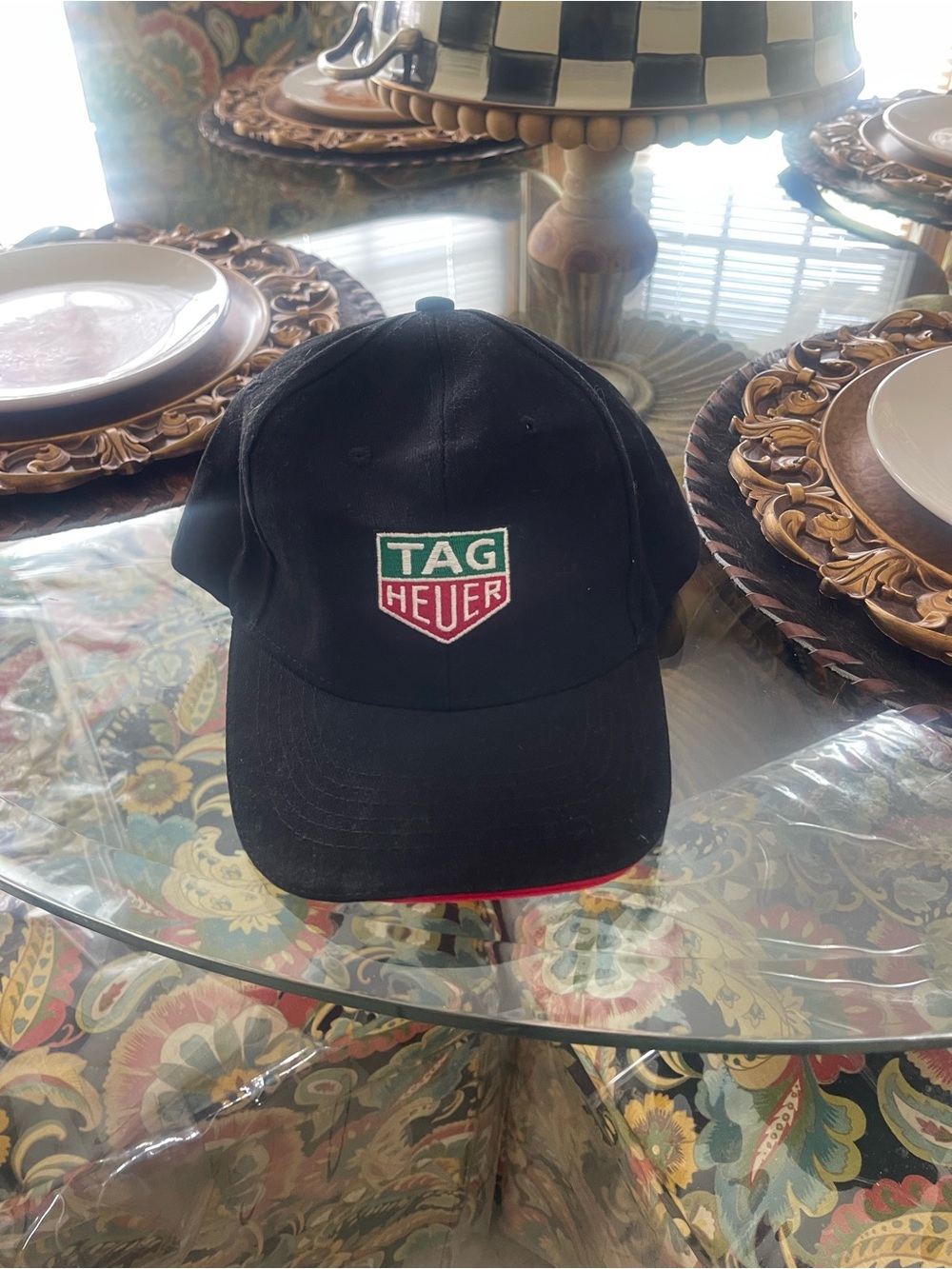 Tag Heuer black cap with green and red logo